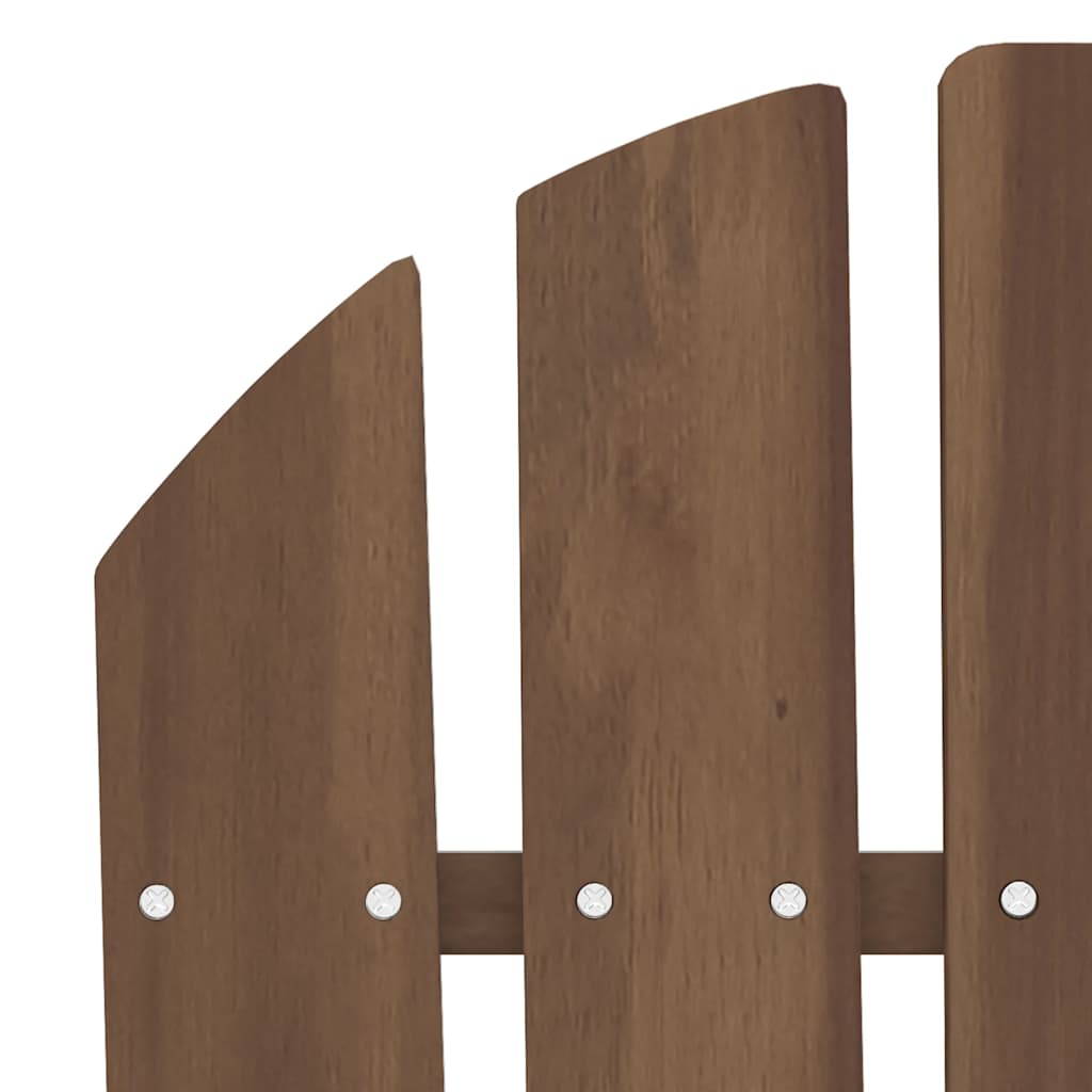 2-Seater Patio Adirondack Chair Solid Wood Fir Brown