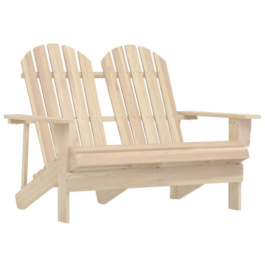 2-Seater Patio Adirondack Chair Solid Wood Fir