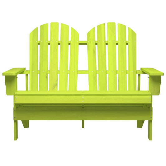 2-Seater Garden Adirondack Chair Solid Fir Wood Green
