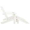 2-Seater Garden Adirondack Chair&Ottoman Fir Wood White