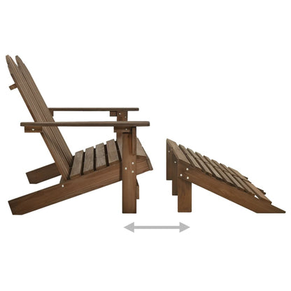 Garden Chair | Brown | Solid Fir Wood | 2-seater | Detachable