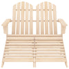 2-Seater Garden Adirondack Chair & Ottoman Fir Wood