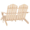 2-Seater Garden Adirondack Chair & Ottoman Fir Wood