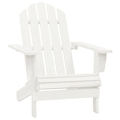 Garden Chair White Solid fir wood Standard Ergonomic