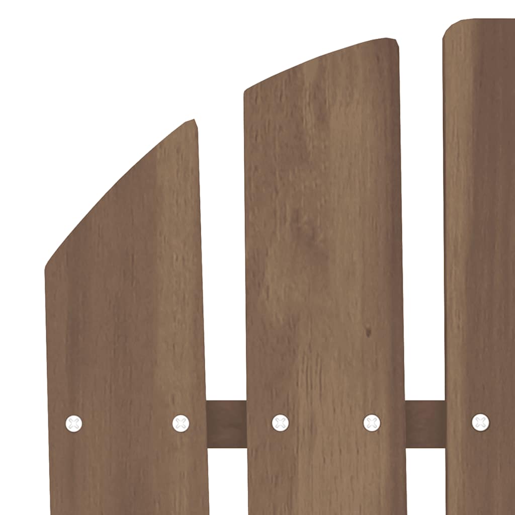 Patio Adirondack Chair with Table Solid Fir Wood Brown
