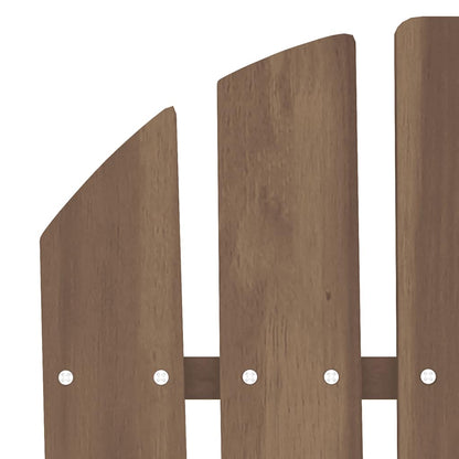 Patio Adirondack Chair with Table Solid Fir Wood Brown