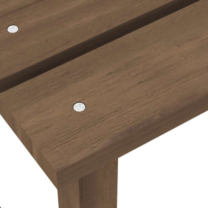 Patio Adirondack Chair with Table Solid Fir Wood Brown