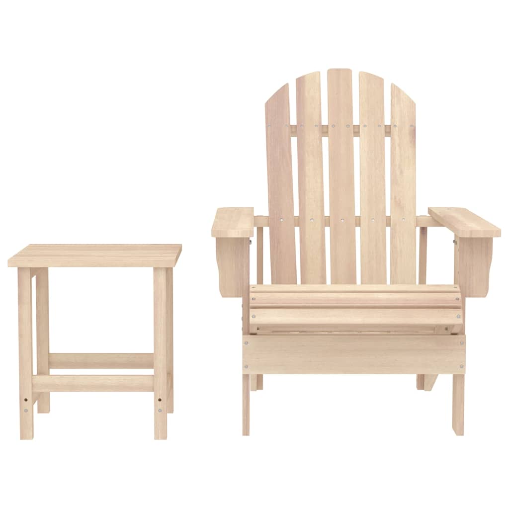 315922 vidaXL Garden Adirondack Chair with Table Solid Fir Wood