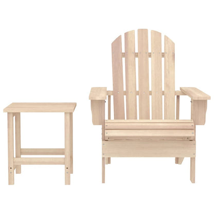 315922 vidaXL Garden Adirondack Chair with Table Solid Fir Wood