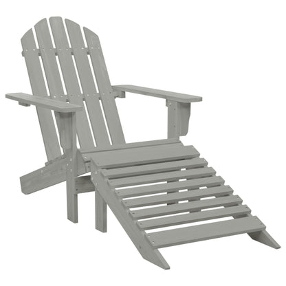 Garden Chair Grey Solid Fir Wood Large Detachable Garden Chair