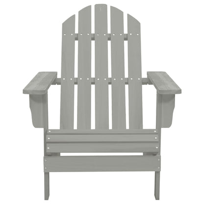Garden Chair Grey Solid Fir Wood Large Detachable Garden Chair