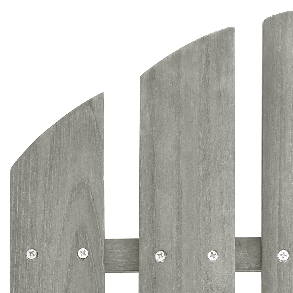 Garden Chair Grey Solid Fir Wood Large Detachable Garden Chair