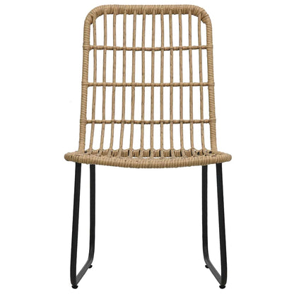 9 Piece Outdoor Dining Set Poly Rattan and Glass