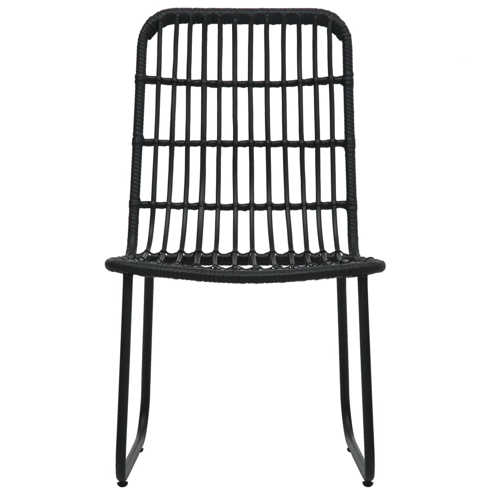 Dining Set | Black | Poly rattan | 80cm x 80cm x 74cm | Durable
