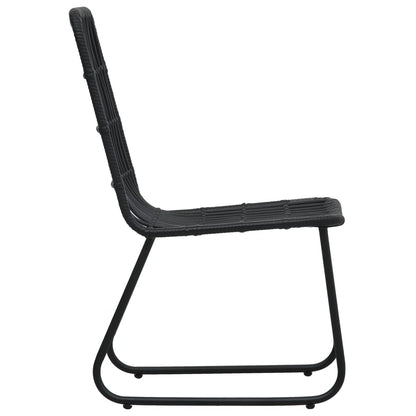 Dining Set | Black | Poly rattan | 80cm x 80cm x 74cm | Durable