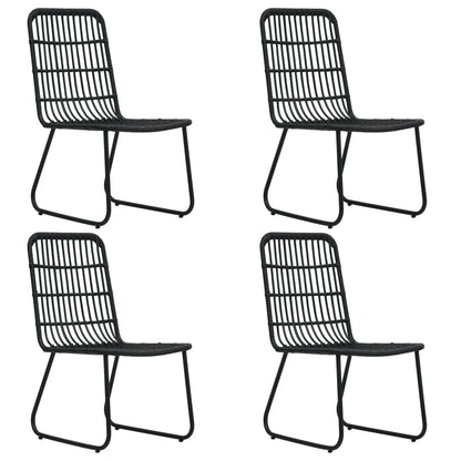 Dining Set | Black | Poly rattan | Large | Stackable | Outdoor Dining Set
