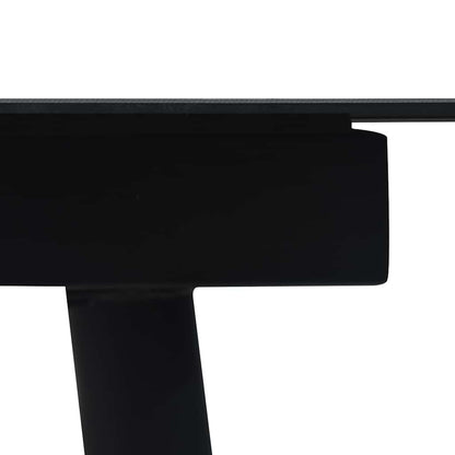 Dining Set | Black | Powder-Coated Steel | Large | Durable | Dining Set