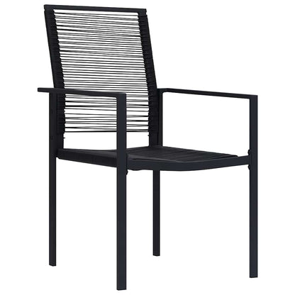 Dining Set | Black | Powder-Coated Steel | Large | Durable | Dining Set