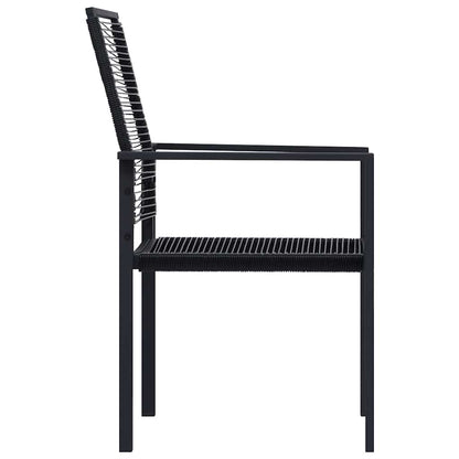 Dining Set | Black | Powder-Coated Steel | Large | Durable | Dining Set