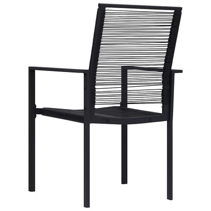 Dining Set | Black | Powder-Coated Steel | Large | Durable | Dining Set