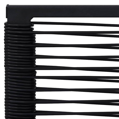 Dining Set | Black | Powder-Coated Steel | Large | Durable | Dining Set