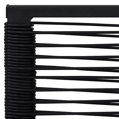 Dining Set | Black | Glass, Powder-coated steel, PVC hollow rattan