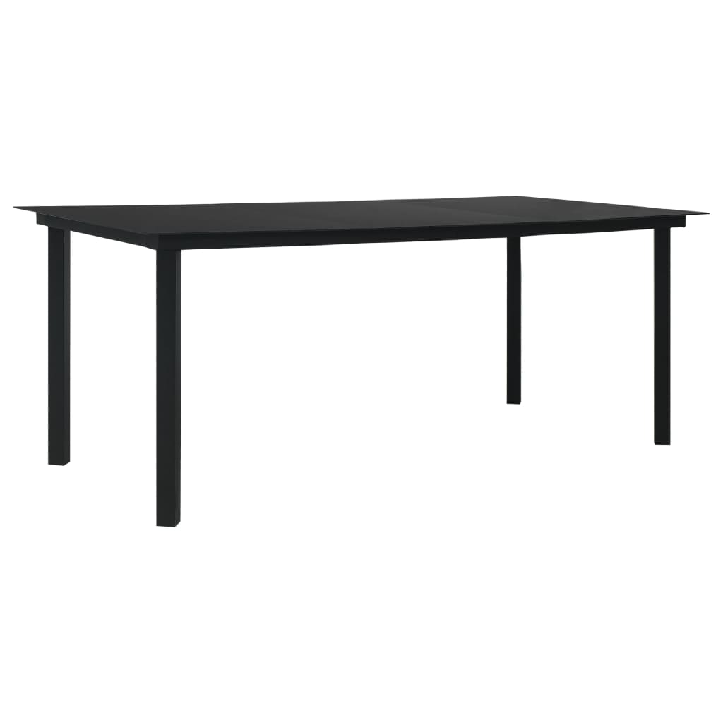 Dining Set | Black | Glass | Large | Seats Many | Garden Dining Set
