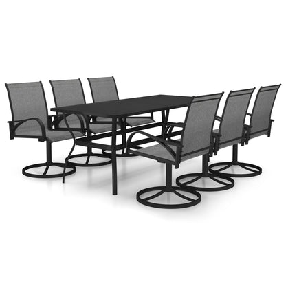 Dining Set | Anthracite, Grey | Powder-coated steel, Textilene