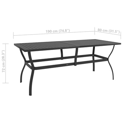 Dining Set | Anthracite, Grey | Powder-coated steel, Textilene