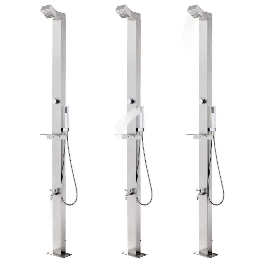 Garden Shower 220 cm Stainless Steel