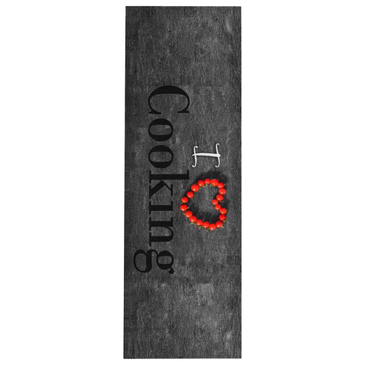 Kitchen Carpet | Black | Polyamide | 60x300 cm | Pattern | Runner Rug