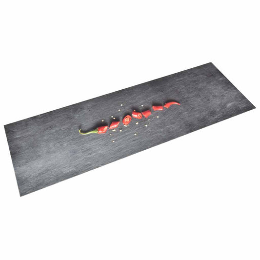Kitchen Carpet | Grey, Red | Polyamide, Latex | 60x180 cm