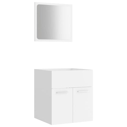 Bathroom Furniture Set | White | Engineered wood | Compact