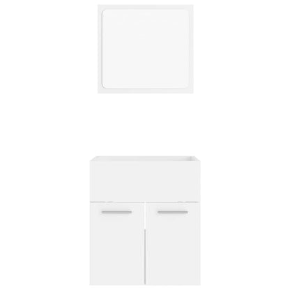 Bathroom Furniture Set | White | Engineered wood | Compact