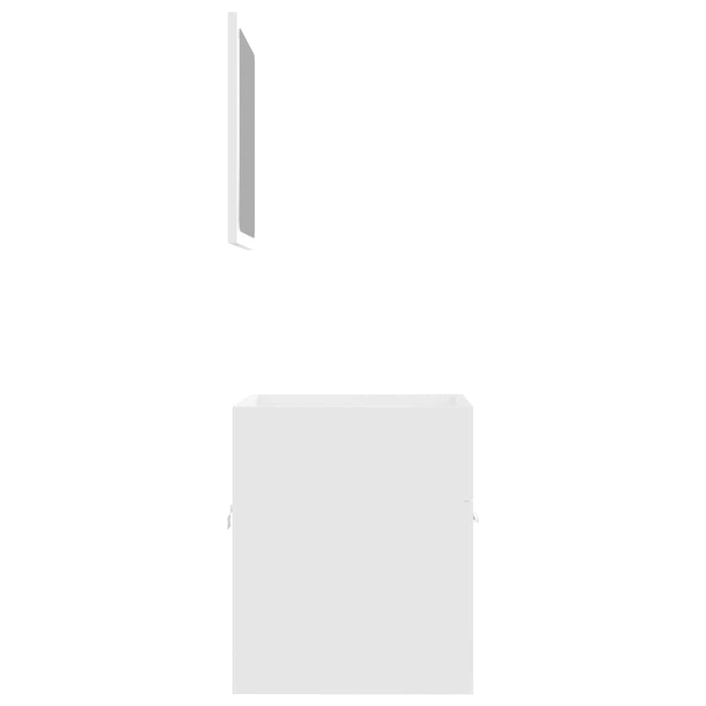Bathroom Furniture Set | White | Engineered wood | Compact