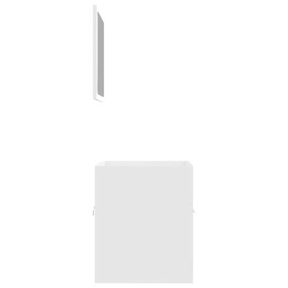 Bathroom Furniture Set | White | Engineered wood | Compact