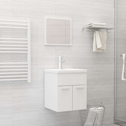 Bathroom Furniture Set | White | Engineered wood | Compact