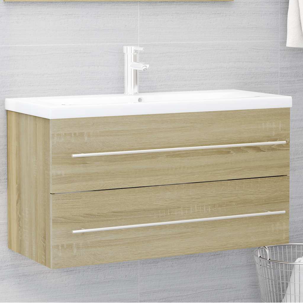 Bathroom Furniture Set | Sonoma oak | Engineered wood | Large