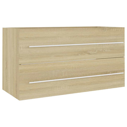 Bathroom Furniture Set | Sonoma oak | Engineered wood | Large