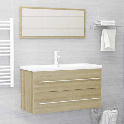 Bathroom Furniture Set | Sonoma oak | Engineered wood | Large