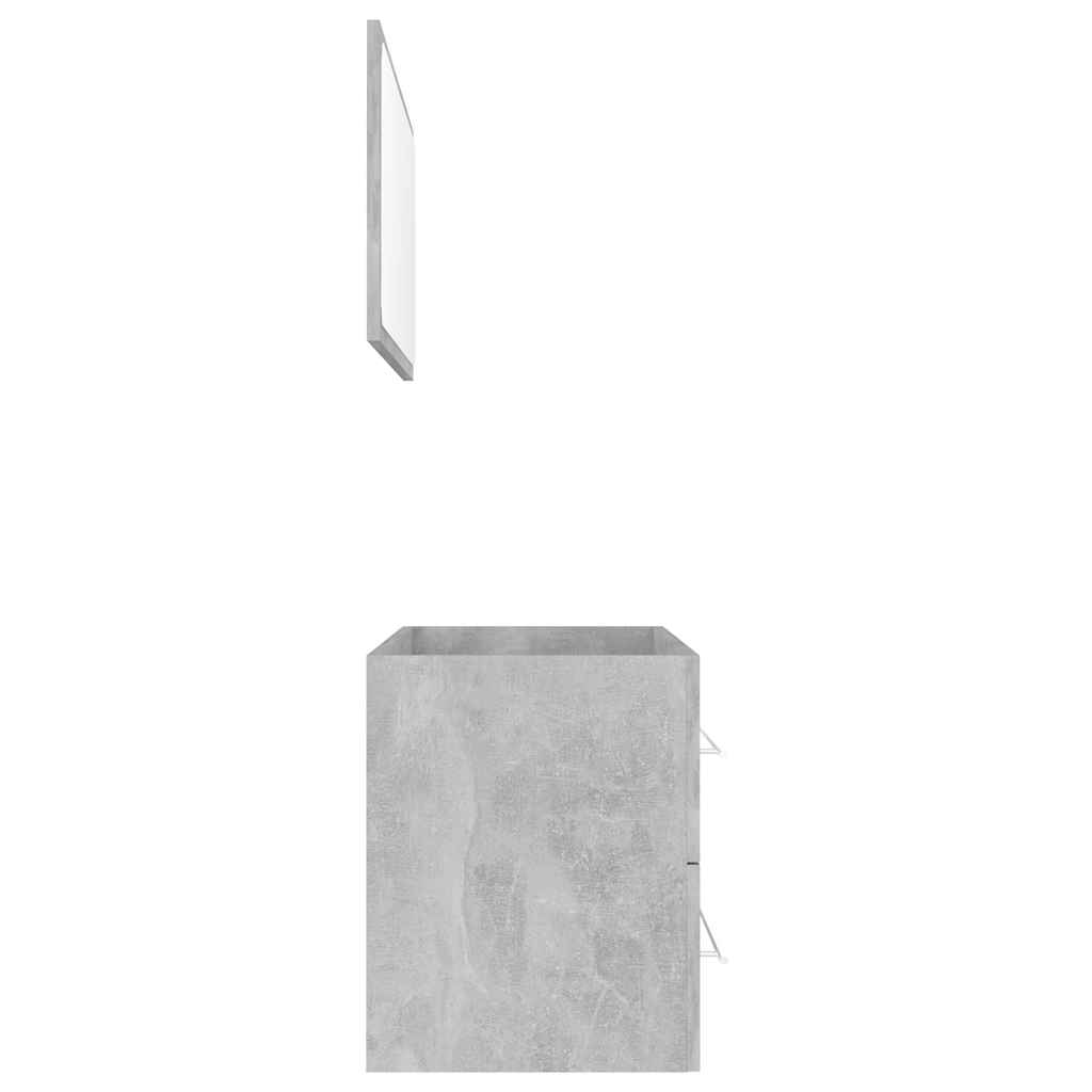 Bathroom Furniture Set | Concrete grey | Engineered wood | Medium