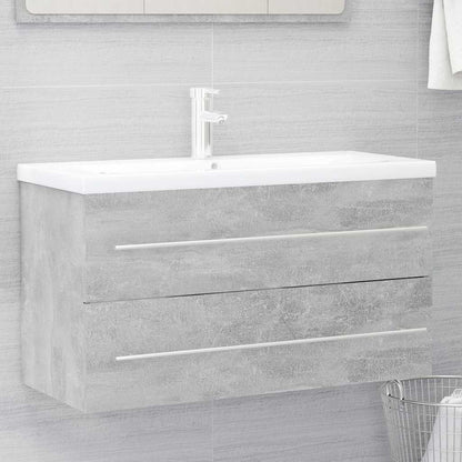 Bathroom Furniture Set | Concrete grey | Engineered wood | Medium