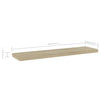 Bookshelf Boards 4 pcs Sonoma Oak 40x10x1.5 cm Engineered Wood