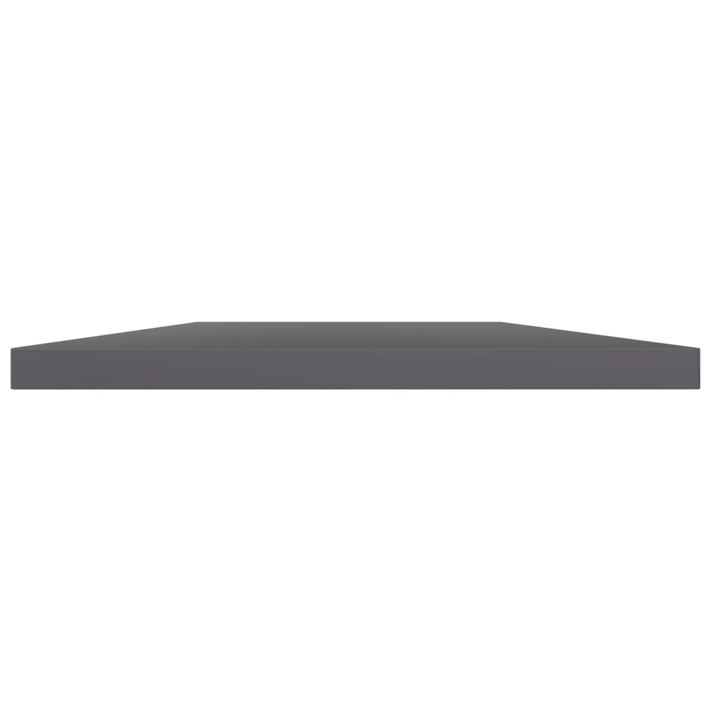 Bookshelf Boards 4 pcs High Gloss Gray 15.7"x11.8"x0.6" Engineered Wood