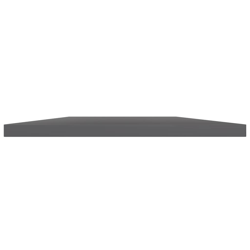 Bookshelf Boards 8 pcs High Gloss Gray 15.7"x15.7"x0.6" Engineered Wood