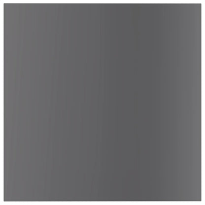 Bookshelf Boards 8 pcs High Gloss Gray 15.7"x15.7"x0.6" Engineered Wood