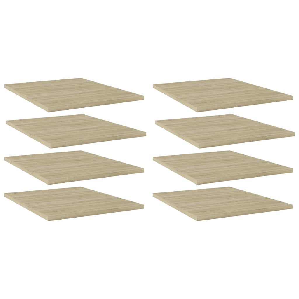 Bookshelf Boards 8 pcs Sonoma Oak 15.7"x19.7"x0.6" Engineered Wood