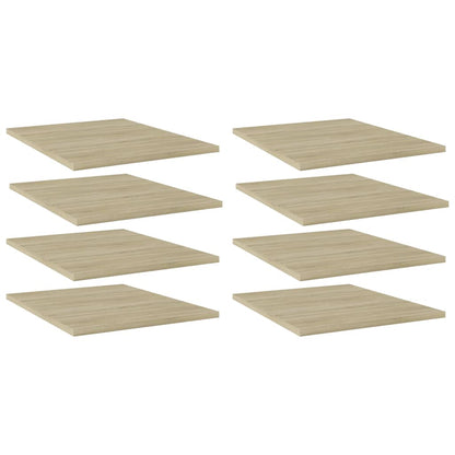 Bookshelf Boards 8 pcs Sonoma Oak 15.7"x19.7"x0.6" Engineered Wood