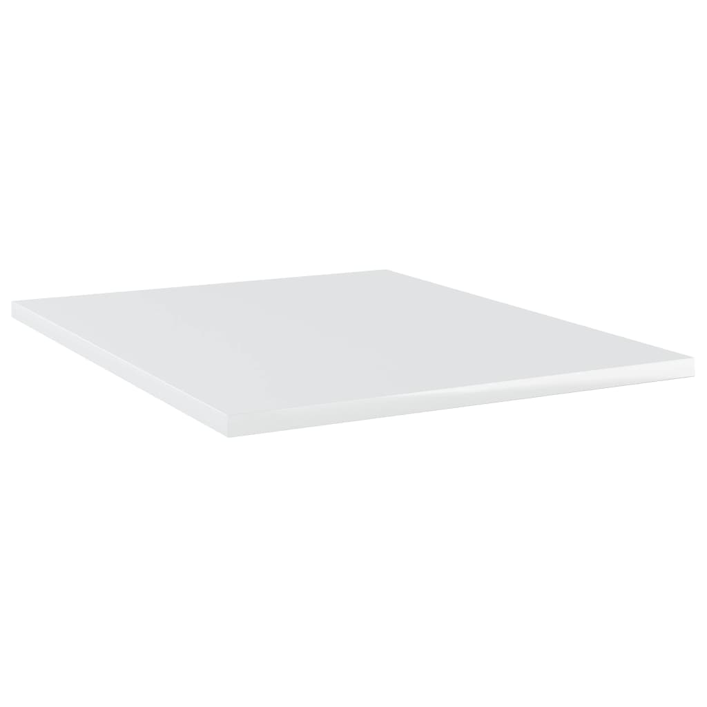 Bookshelf Boards 8 pcs High Gloss White 15.7"x19.7"x0.6" Engineered Wood