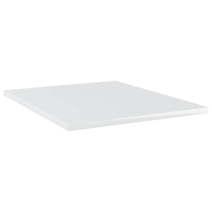 Bookshelf Boards 8 pcs High Gloss White 15.7"x19.7"x0.6" Engineered Wood